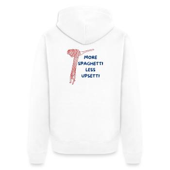 lustiges Spaghetti-Design - Unisex Premium Bio Zip Hoodie - Weiß - Hinten - Thijin (182cm)