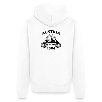 Grande Autriche depuis 1804 (Kaisertum) - Veste à capuche bio Premium Unisexe - blanc - Dos - Thijin (182cm)