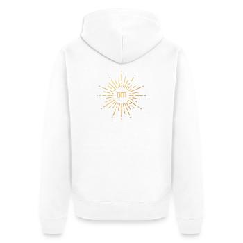 Yoga om Namaste Citations cool Gold Sun Meditation - Veste à capuche bio Premium Unisexe - blanc - Dos - Thijin (182cm)