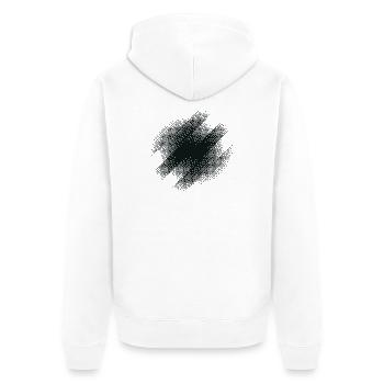 Burst Circle - Unisex Premium Bio Zip Hoodie - Weiß - Hinten - Thijin (182cm)