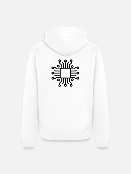 Elektronische Leiterplatten - Unisex Premium Bio Zip Hoodie - Weiß