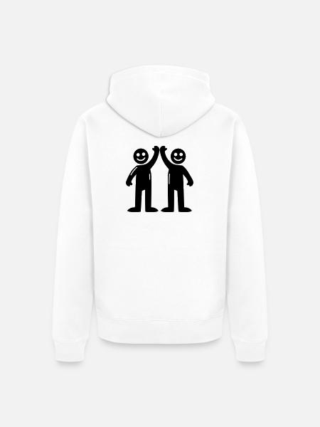 beste freunde - Unisex Premium Bio Zip Hoodie - Weiß