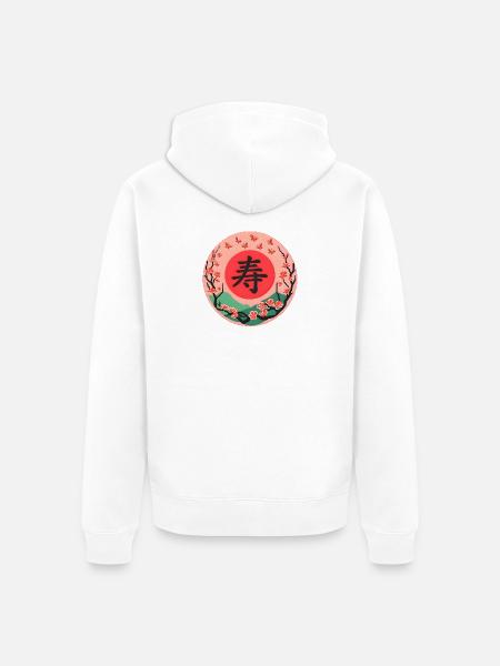 Cherry Blossom - Unisex Premium Bio Zip Hoodie - Weiß