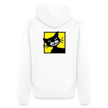 Chat - Veste à capuche bio Premium Unisexe - blanc - Dos - Thijin (182cm)