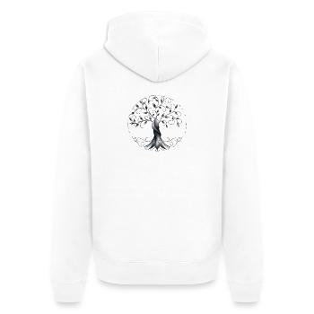 arbre de vie - Veste à capuche bio Premium Unisexe - blanc - Dos - Thijin (182cm)