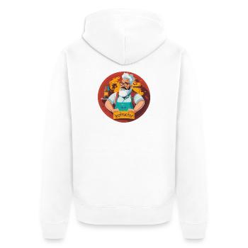 BBQ Main Instructor - Unisex Premium Organic Zip Hoodie - white - Back - Thijin (182cm)