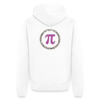 Pi Day - Happy Pi Day - Unisex Premium Organic Zip Hoodie - white - Back - Thijin (182cm)