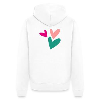 PAAR. ICH HABE GERADE GEHEIRATET. Junggesellinnenabschied. VALENTINSTAG. MARIES - Unisex Premium Bio Zip Hoodie - Weiß - Hinten - Thijin (182cm)