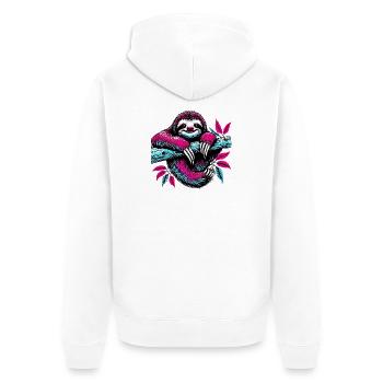 Paresse - Veste à capuche bio Premium Unisexe - blanc - Dos - Thijin (182cm)
