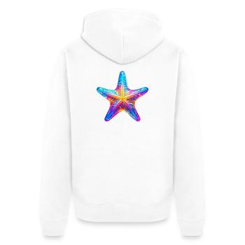 Étoile de mer - Veste à capuche bio Premium Unisexe - blanc - Dos - Thijin (182cm)