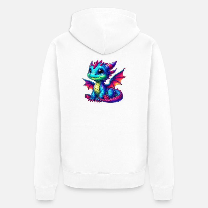 Dragon - Veste à capuche bio Premium Unisexe - blanc