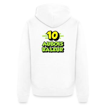 Complaining Aube - Unisex Premium Organic Zip Hoodie - white - Back - Thijin (182cm)
