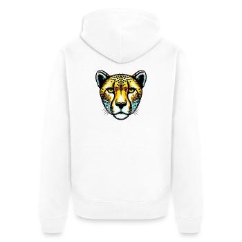 Guépard - Veste à capuche bio Premium Unisexe - blanc - Dos - Thijin (182cm)