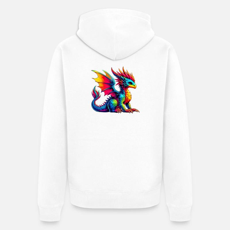 Dragon - Veste à capuche bio Premium Unisexe - blanc
