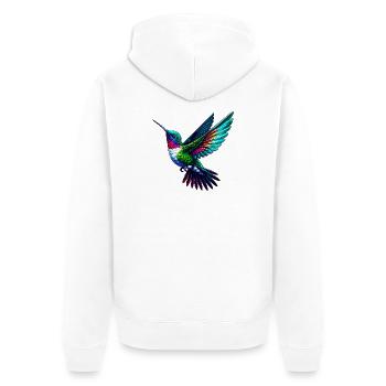 Colibri - Veste à capuche bio Premium Unisexe - blanc - Dos - Thijin (182cm)