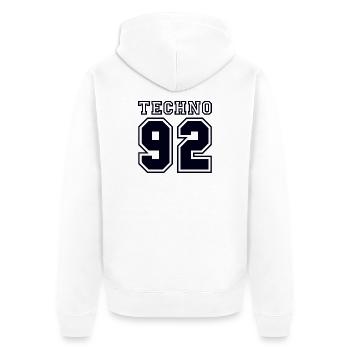 TECHNO 92 - Veste à capuche bio Premium Unisexe - blanc - Dos - Thijin (182cm)