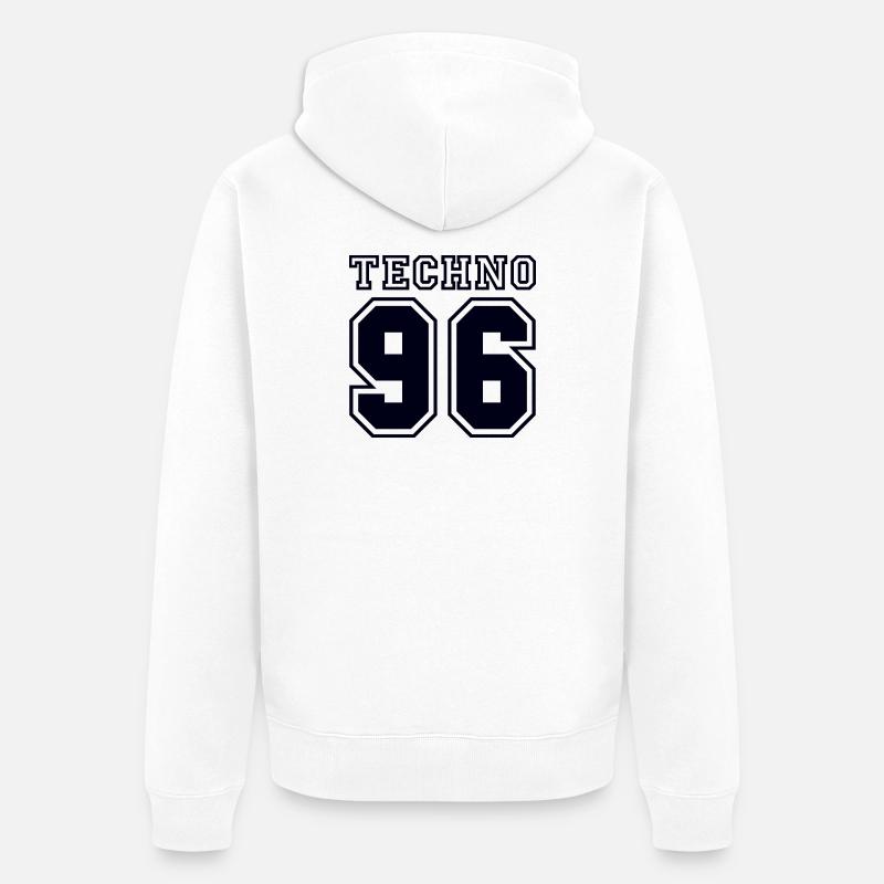 TECHNO 96 - Veste à capuche bio Premium Unisexe - blanc