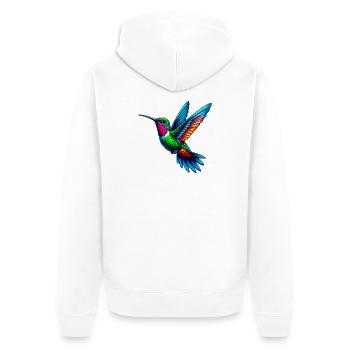 Colibri - Veste à capuche bio Premium Unisexe - blanc - Dos - Thijin (182cm)