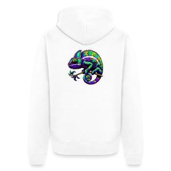 Caméléon - Veste à capuche bio Premium Unisexe - blanc - Dos - Thijin (182cm)
