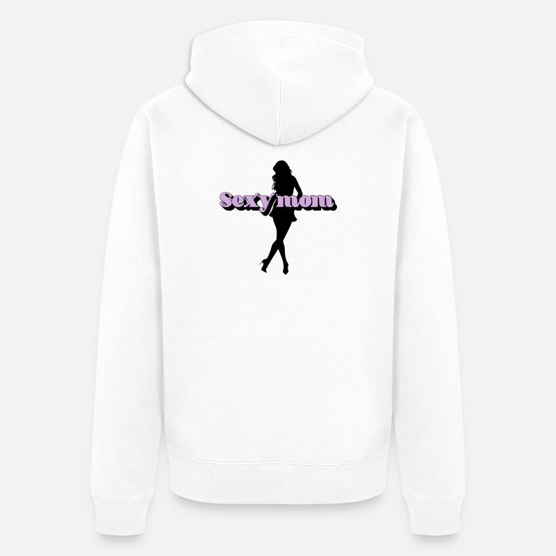 Sexy mom - Veste à capuche bio Premium Unisexe - blanc