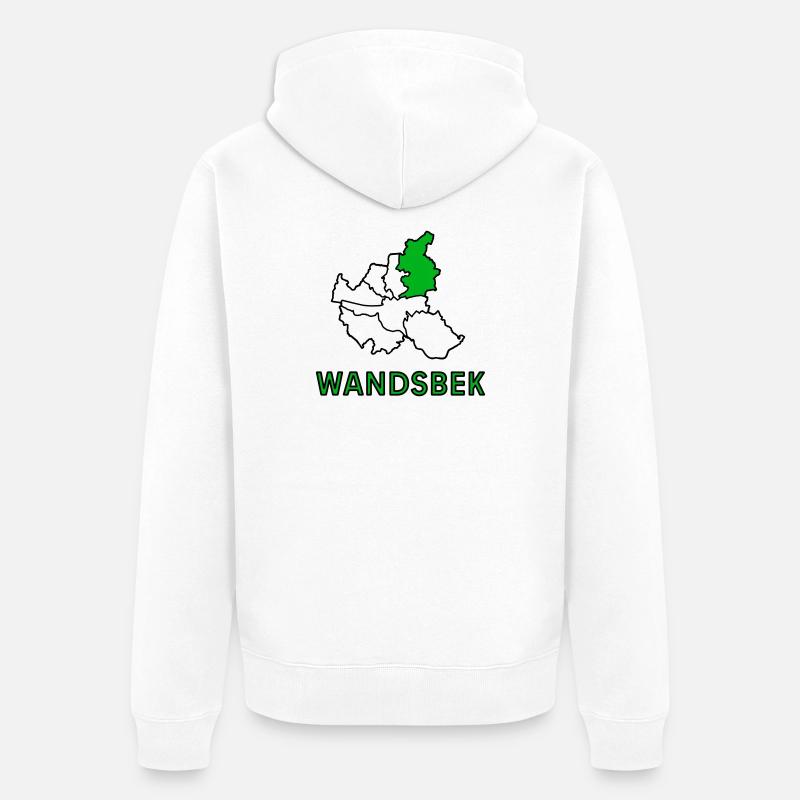 Wandsbek, un quartier de Hambourg - Veste à capuche bio Premium Unisexe - blanc