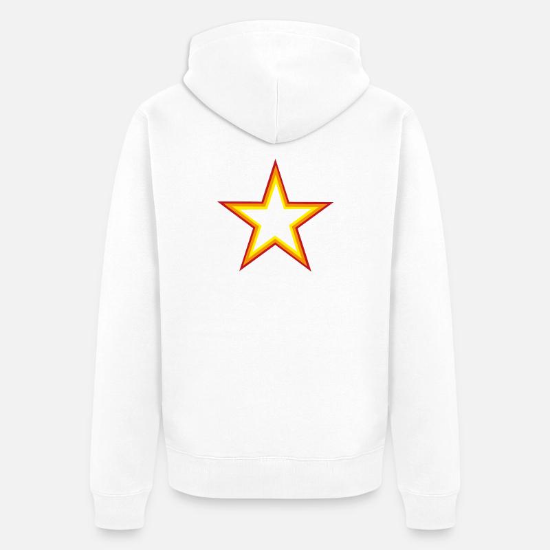 Étoile Coloré - Veste à capuche bio Premium Unisexe - blanc