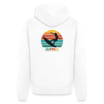 Suemer__20250915_235721_0000 - Unisex Premium Organic Zip Hoodie - white - Back - Thijin (182cm)