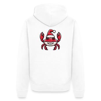 Crabe Crabe Noël - Veste à capuche bio Premium Unisexe - blanc - Dos - Thijin (182cm)