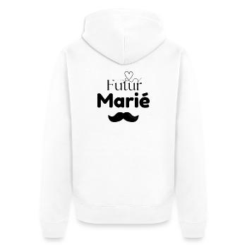 Stag Party Groom-to-be Humor 2026 Romantic - Unisex Premium Organic Zip Hoodie - white - Back - Thijin (182cm)