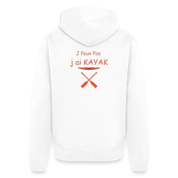 J’ai Kayak Pas le Temps - Veste à capuche bio Premium Unisexe - blanc - Dos - Thijin (182cm)