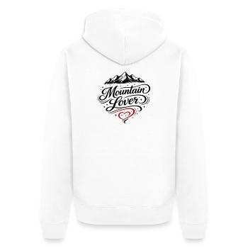 Amoureux de la montagne - Veste à capuche bio Premium Unisexe - blanc - Dos - Thijin (182cm)