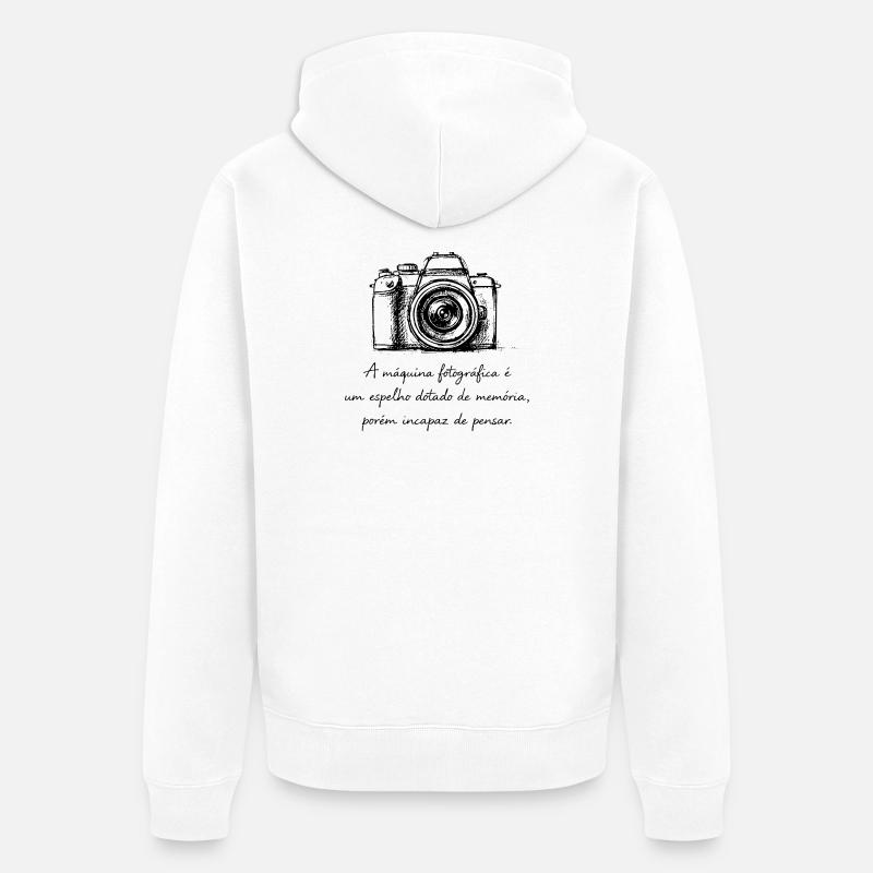 La photographie au-delà de la technique - Veste à capuche bio Premium Unisexe - blanc