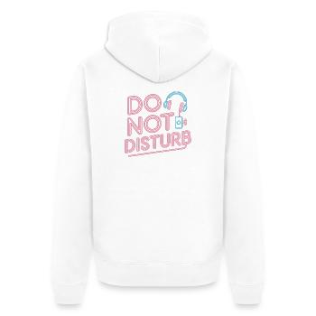 Do Not Disturb Faultier Anti Social Nicht Stören - Unisex Premium Bio Zip Hoodie - Weiß - Hinten - Thijin (182cm)
