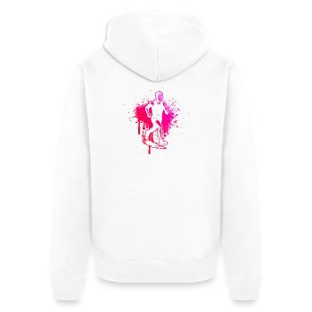 Design vintage de course pour la course - Veste à capuche bio Premium Unisexe - blanc - Dos - Thijin (182cm)