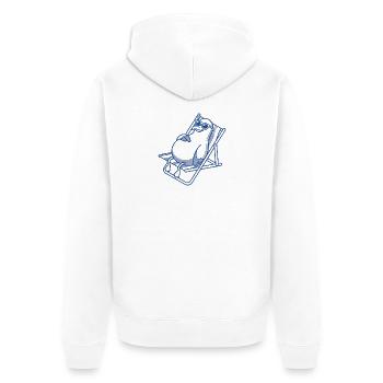 Penguin frissonne sur le banc - Veste à capuche bio Premium Unisexe - blanc - Dos - Thijin (182cm)