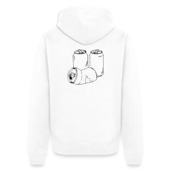 La canette comme motif pour les dictons et les amateurs de bière - Veste à capuche bio Premium Unisexe - blanc - Dos - Thijin (182cm)