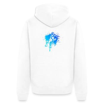 Pickleball players Fans love pickleball sports - Unisex Premium Organic Zip Hoodie - white - Back - Thijin (182cm)