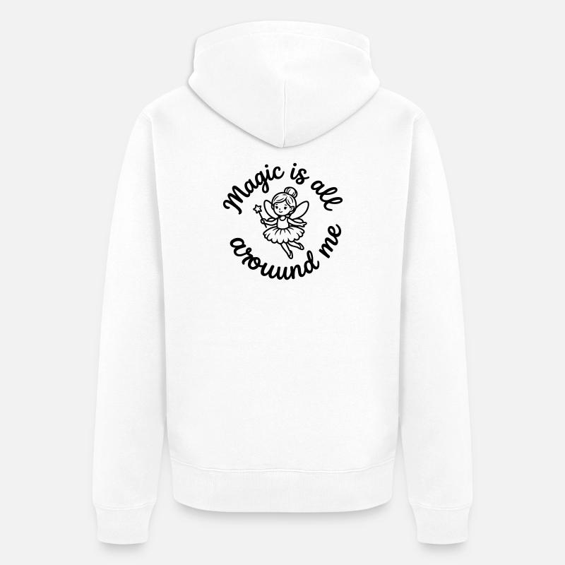Fee - Unisex Premium Bio Zip Hoodie - Weiß