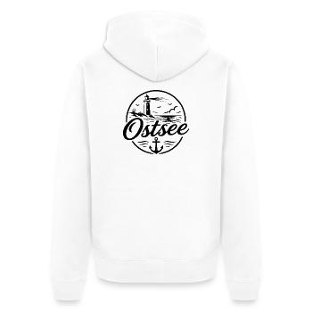 Baltic Sea - Unisex Premium Organic Zip Hoodie - white - Back - Thijin (182cm)