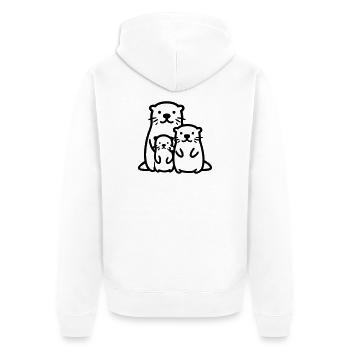 Loutre - Veste à capuche bio Premium Unisexe - blanc - Dos - Thijin (182cm)
