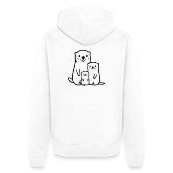 Loutre - Veste à capuche bio Premium Unisexe - blanc - Dos - Thijin (182cm)
