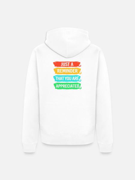 Mitarbeiter der Woche Mitarbeiter des Monats - Unisex Premium Bio Zip Hoodie - Weiß