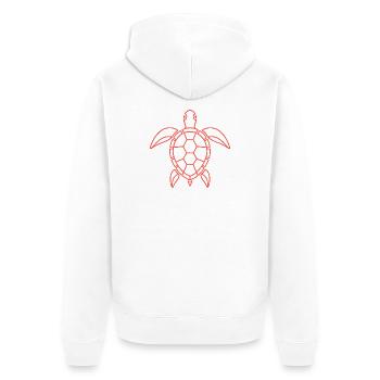 Tortue - Veste à capuche bio Premium Unisexe - blanc - Dos - Thijin (182cm)