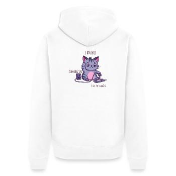 I’m Not Ignoring You, I’m Unplugging - Unisex Premium Organic Zip Hoodie - white - Back - Thijin (182cm)
