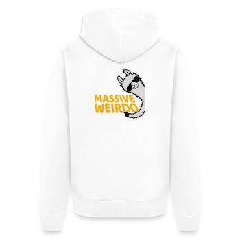 Massive weirdo Komischer Weirdo Lustig Spruch Lama - Unisex Premium Bio Zip Hoodie - Weiß - Hinten - Thijin (182cm)