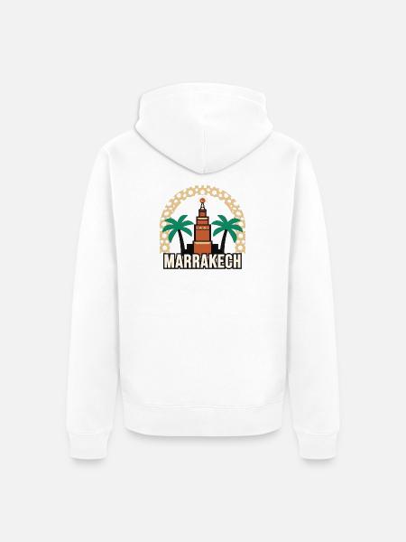 Marrakesch, Marokko - Unisex Premium Bio Zip Hoodie - Weiß