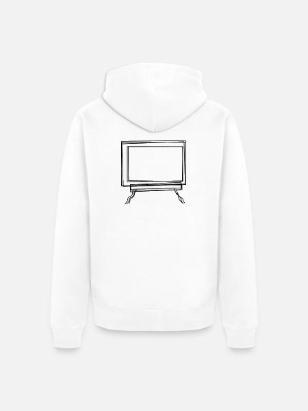 Tafel handgezeichnet - Unisex Premium Bio Zip Hoodie - Weiß