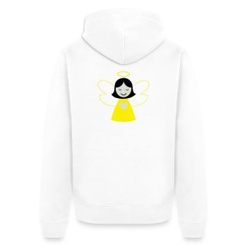 engel weihnachten weihnachtsengel - Unisex Premium Bio Zip Hoodie - Weiß - Hinten - Thijin (182cm)