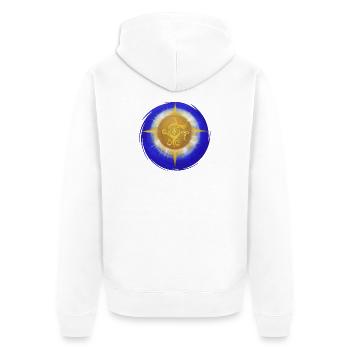 Création lumière de la protection divine 2 - Veste à capuche bio Premium Unisexe - blanc - Dos - Thijin (182cm)