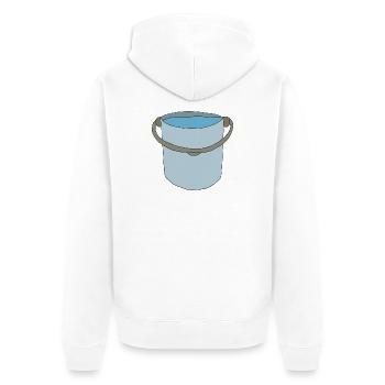 seau d’eau peint à la main seau - Veste à capuche bio Premium Unisexe - blanc - Dos - Thijin (182cm)